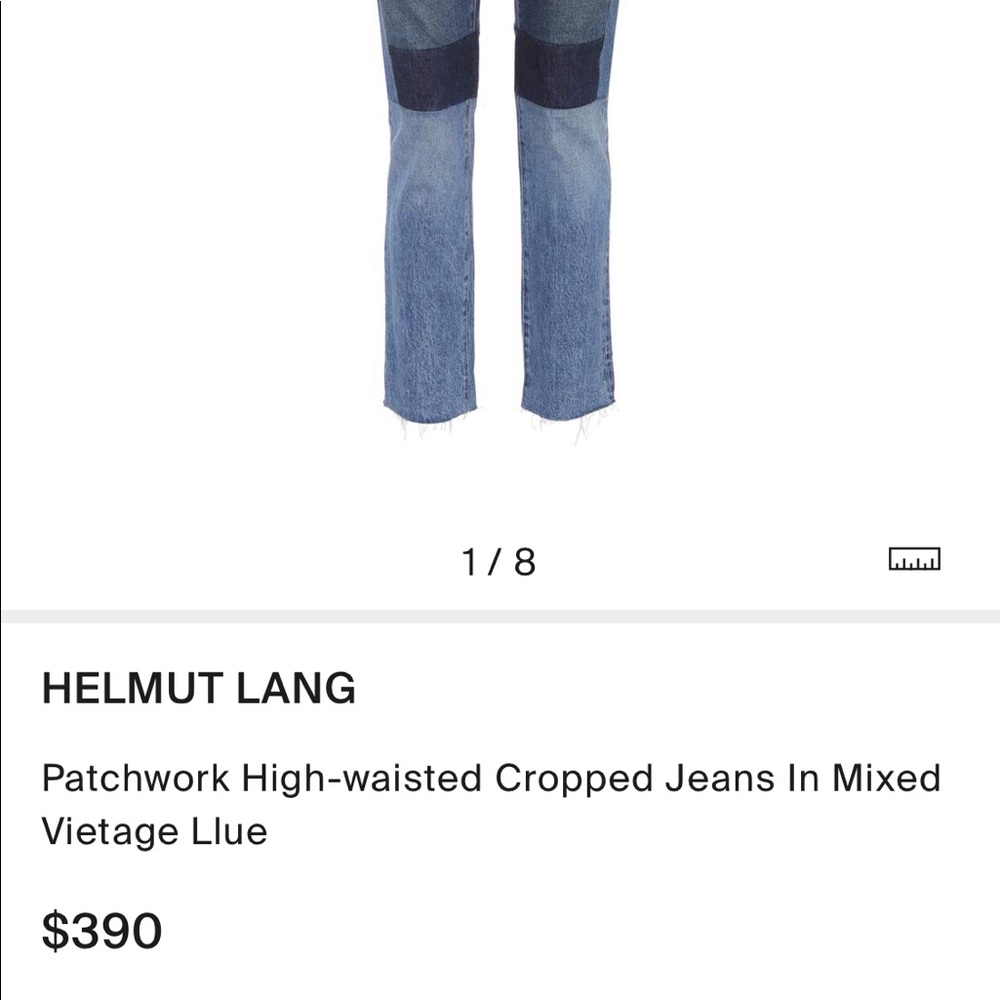 $390 Helmut Lang Patchwork Jeans - image 2